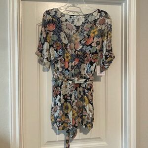 O’Neill- Black Floral Romper, Medium